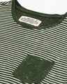 Shop Men's Green Striped Slim Fit T-shirt