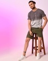 Shop Men's Green Striped Drawstring Shorts