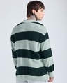 Shop Men's Green Striped Oversized Sweater-Full