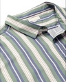 Shop Men's Green Striped Stylish Full Sleeve Casual Shirt