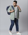 Shop Men's Green Striped Stylish Full Sleeve Casual Shirt