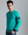 Shop Men's Green Striped T-shirt
