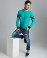 Shop Men's Green Striped T-shirt