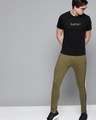 Shop Men's Green Striped Track Pants-Full