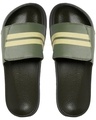 Shop Men's Green Striped Velcro Sliders