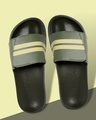 Shop Men's Green Striped Velcro Sliders