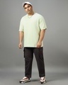 Shop Men's Green Super Loose Fit Plus Size T-shirt-Full