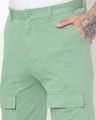 Shop Men's Green Tapered Fit Chinos-Full