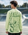Shop Men's Green Team Graphic Printed Oversized T-shirt-Front
