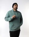 Shop Men's Green Textured Plus Size Hoodies-Front