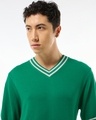 Shop Men's Green Textured Flatknit T-shirt