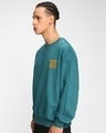 Shop Men's Green The Saviour Graphic Printed Oversized Sweatshirt-Design