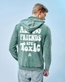 Shop Men's Green Toxic Graphic Printed Hoodies-Front