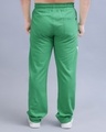 Shop Men's Green Typography Relaxed Fit Track Pants-Full