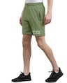 Shop Men's Green Typography Shorts-Front