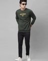 Shop Men's Green Typography Sweatshirt