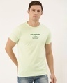 Shop Men's Green Typography T-shirt-Front