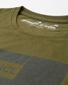 Shop Men's Green Typography Slim Fit T-shirt-Full