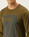 Shop Men's Green Typography Slim Fit T-shirt