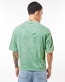 Shop Men's Green Vibin Graphic Printed Oversized Acid Wash T-shirt-Full