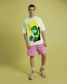 Shop Men's Green Watching You Change Colours Graphic Printed Oversized T-shirt-Design