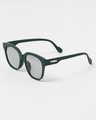 Shop Men's Green Wayfarer Polarised Lens Sunglasses-Full