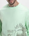 Shop Men's Green What A Drag Graphic Printed Oversized T-shirt