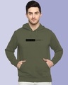 Shop Men's Green Where Is My Coffee Typography Hoodie-Front