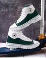 Shop Men's Green & White Color Block Casual Shoes-Front