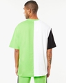 Shop Men's Green & White Press Start Color Block Oversized Fit T-shirt & Jogger Co-Ords-Full