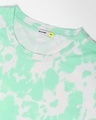 Shop Men's Green & White Tie & Dye Oversized Plus Size T-shirt