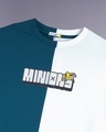 Shop Men's Green & White Trio Minions Graphic Printed Oversized T-shirt