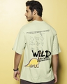 Shop Men's Green Wild Graphic Printed Oversized T-shirt-Front