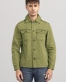 Shop Men's Green Wing Flap Relaxed Fit Shirt-Front