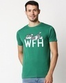 Shop Men's Green Work From Home Chill Graphic Printed T-shirt-Front
