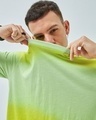 Shop Men's Green & Yellow Ombre Oversized T-shirt