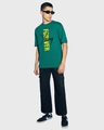 Shop Men's Green Young Forever Typography Oversized T-shirt-Design