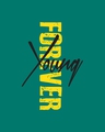 Shop Men's Green Young Forever Typography Oversized T-shirt