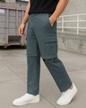 Shop Men's Green Zip-Off Convertible Cargo Pants-Front