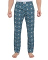 Shop Men's GreenCockrified Printed Pyjamas-Front