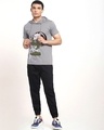Shop Men's Grey 1000 Jutsu Hoodie T-shirt-Design
