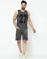 Shop Men's Grey 27 Typography Slim Fit Vest-Full