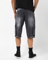 Shop Men's Light Grey Washed Baggy Fit Cargo Shorts-Design
