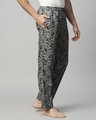 Shop Men's Grey & Black All Over Leaf Printed Pyjamas-Design