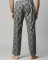 Shop Men's Grey & Black All Over Leaf Printed Pyjamas-Full
