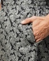 Shop Men's Grey & Black All Over Leaf Printed Pyjamas