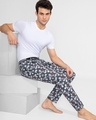 Shop Men's Grey All Over Mickey Printed Pyjamas-Full
