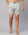 Shop Men's Grey All Over Printed Boxers-Front