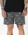 Shop Men's Grey All Over Printed Boxers-Front