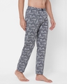 Shop Men's Grey All Over Printed Cotton Lounge Pants-Full